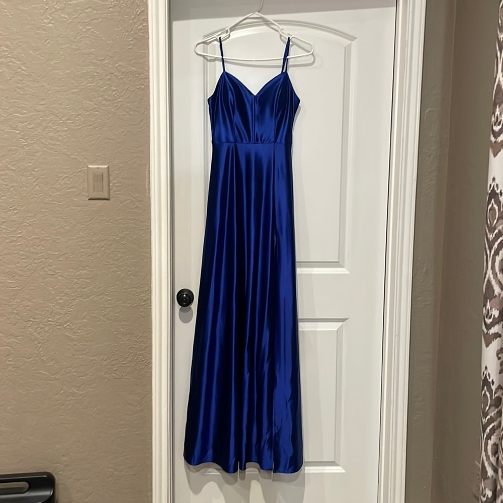 Royal blue prom dress/winter formal dress
